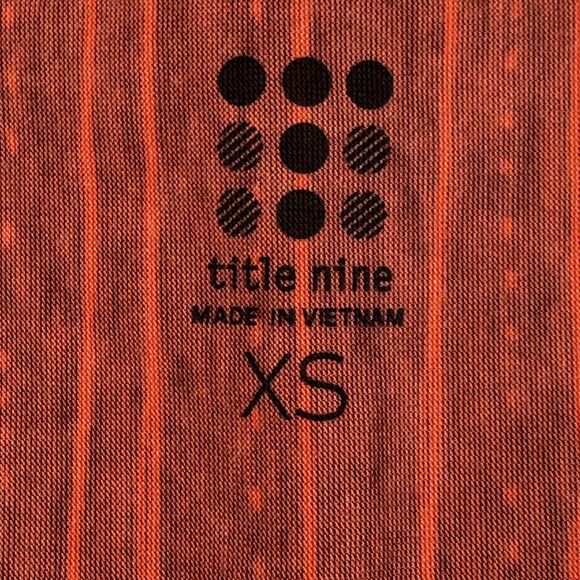 Title Nine Dress Women Extra Small Red Orange Stripe Short Sleeve Stretch Tencel - Picture 2 of 11